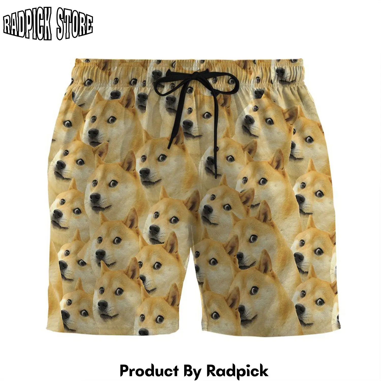 Radpick 3d doge meme custom beach shorts swim trunks rp631569